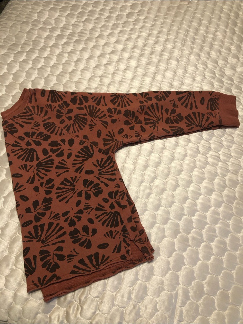 Pact Organic Cotton Sweatshirt | Rust Floral Print | Size L